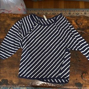 half sleeved stripped top
